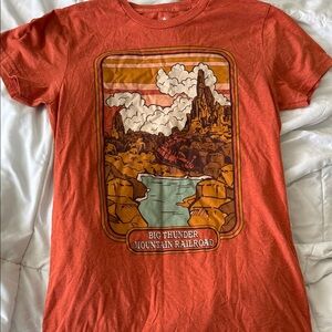 Disney Orange Cotton Blend T-Shirt